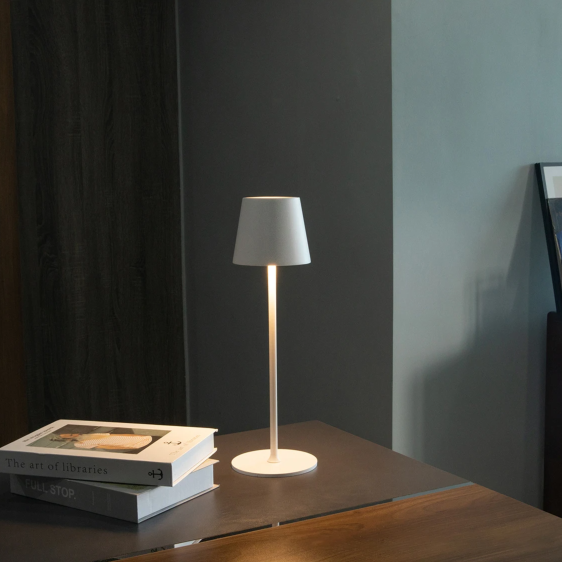 Luna | Battery Operated Table Lamp with USB Charging for Portable Lighting