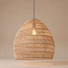 Wicker Dome Pendant Lamp Shade – Handwoven Ceiling Light Shade for Kitchen Island (14–24 in)