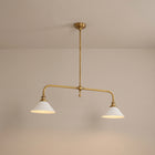 Ashbury | 2-Light Brass Linear Pendant with Ceramic or Aluminum Shades