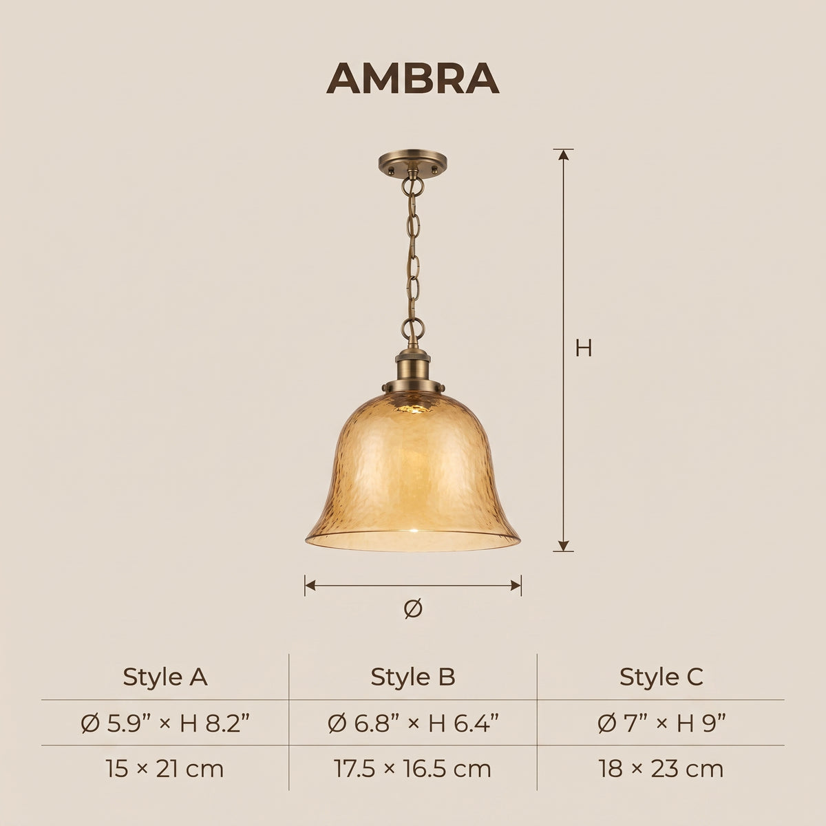 Ambra dimensions