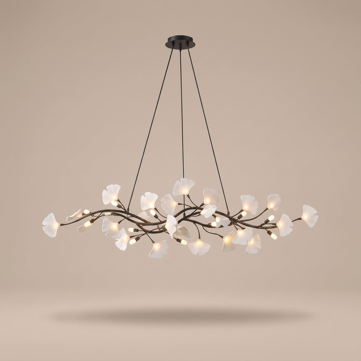 Ginkgo chandelier - finish option