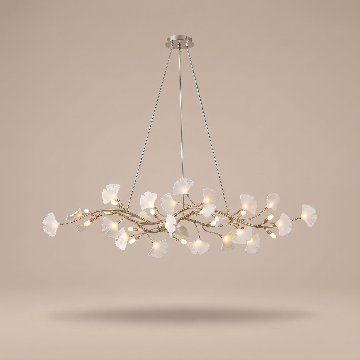 Ginkgo chandelier - finish option