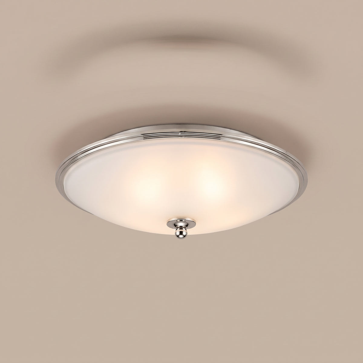 Orren flush mount in polished nickel - finish option