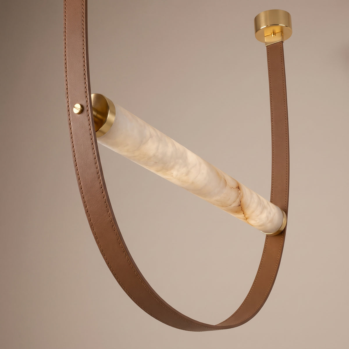 Selle pendant leather strap detail