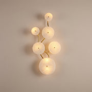 Petala ceramic petal wall sconce, lit