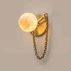 Collier | Honey Alabaster Globe & Chain Wall Sconce