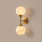 Deux Lunes | Up & Down Alabaster Globe Wall Sconce