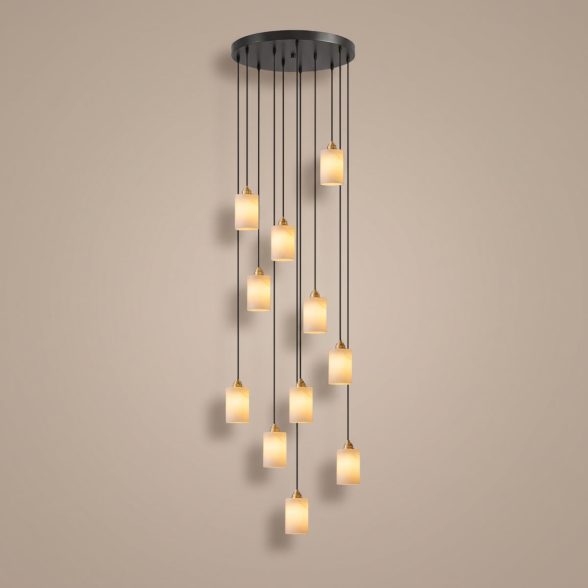 Spirale alabaster spiral staircase chandelier
