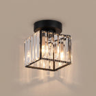 Cora | Crystal & Brass 1-Light Flush Mount Ceiling Light