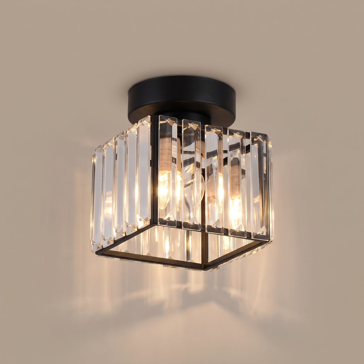 Cora crystal flush mount ceiling light studio