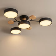 Orbis concentric ring LED ceiling light - studio photo, light on