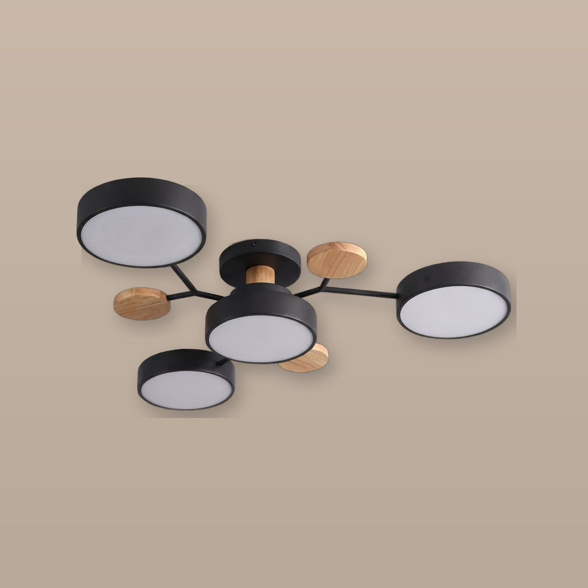 Orbis concentric ring LED ceiling light - side view, light off