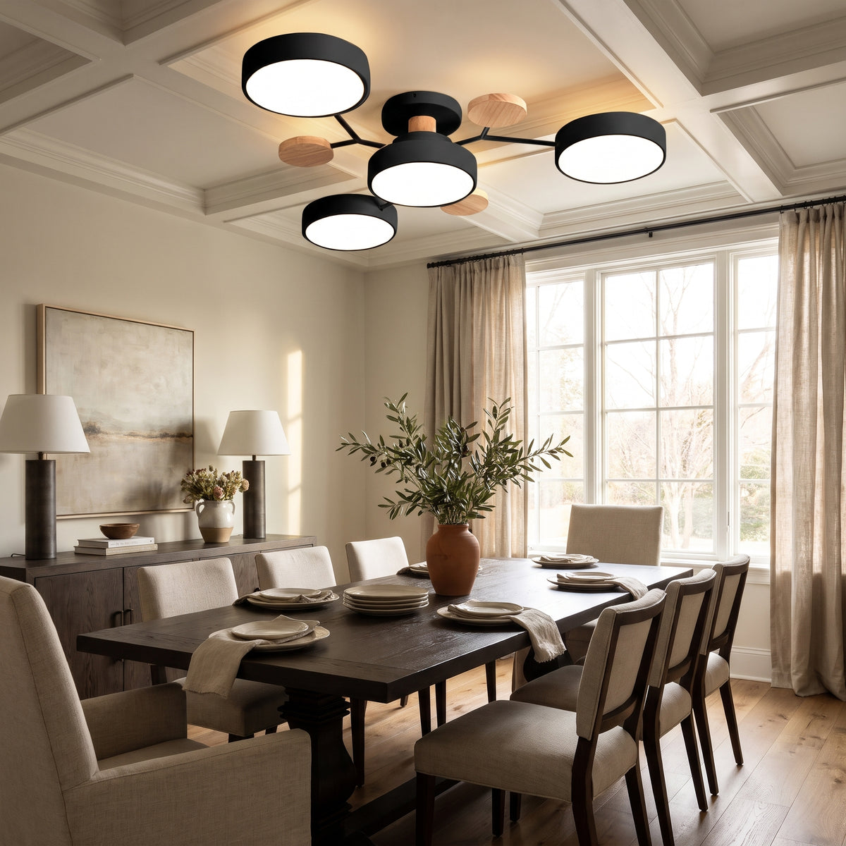 Orbis concentric ring LED ceiling light - interior styling