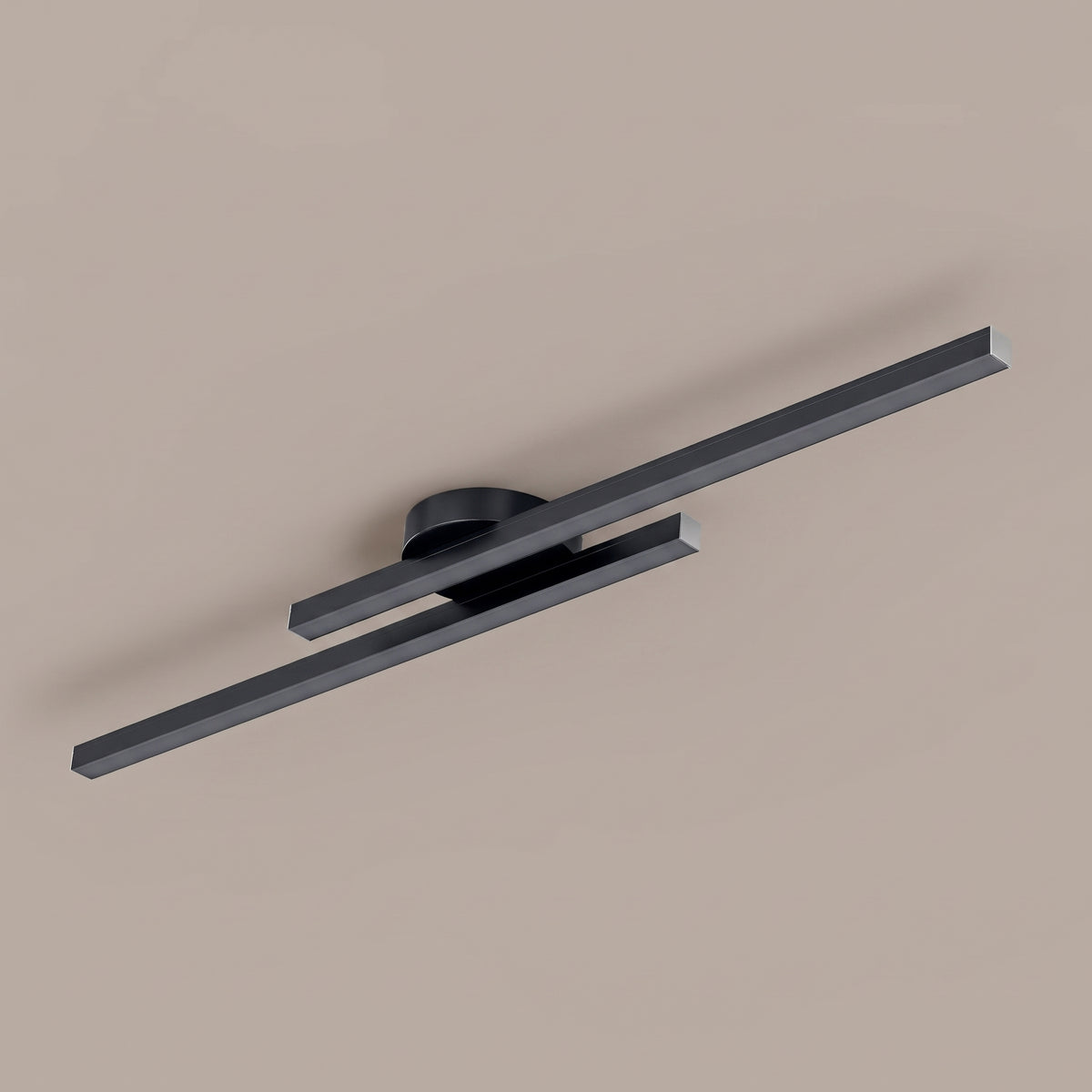 Strata slim aluminum linear LED ceiling light detail