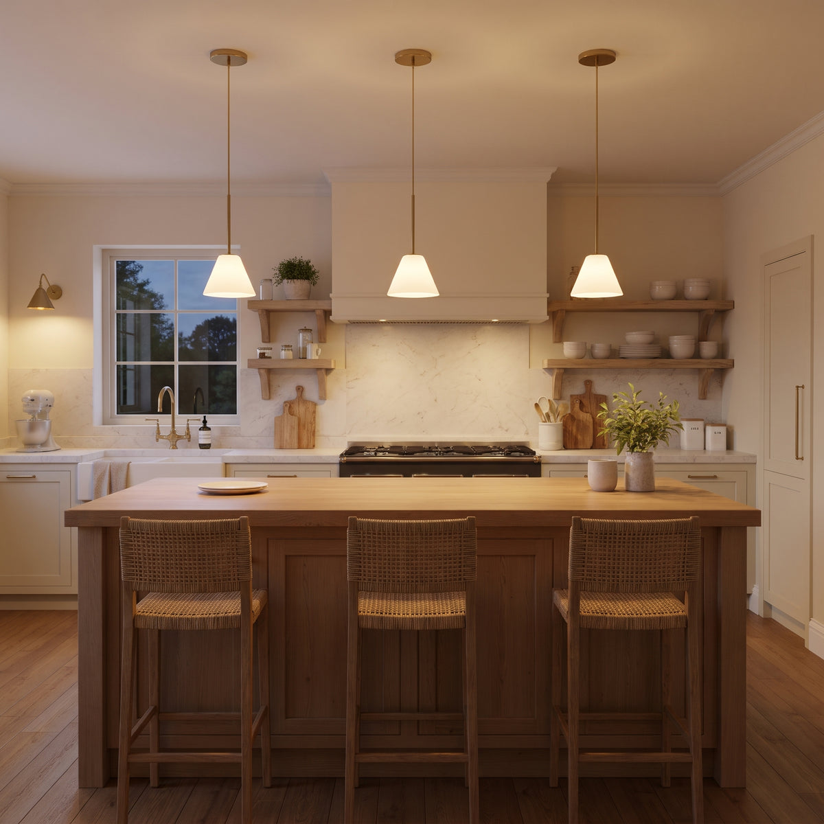 Conia glass cone pendant light