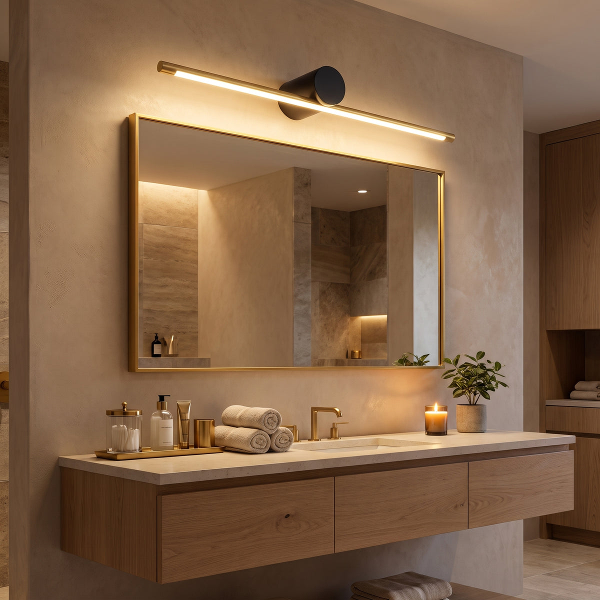 Vanita linear LED vanity light lifestyle