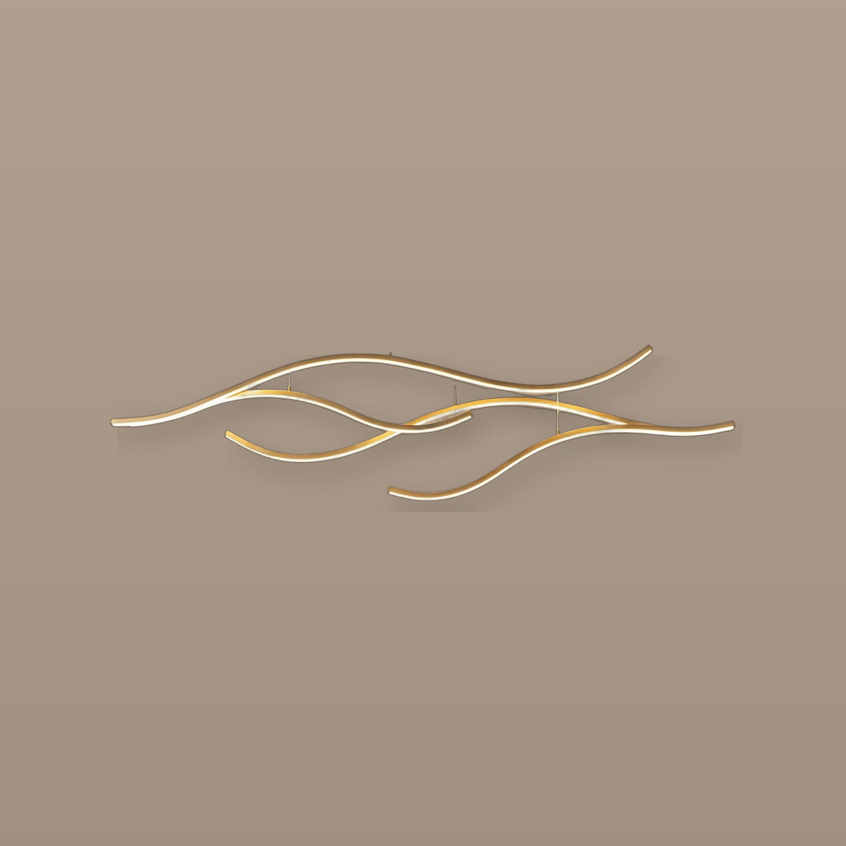 Soffio linear LED wave pendant light studio