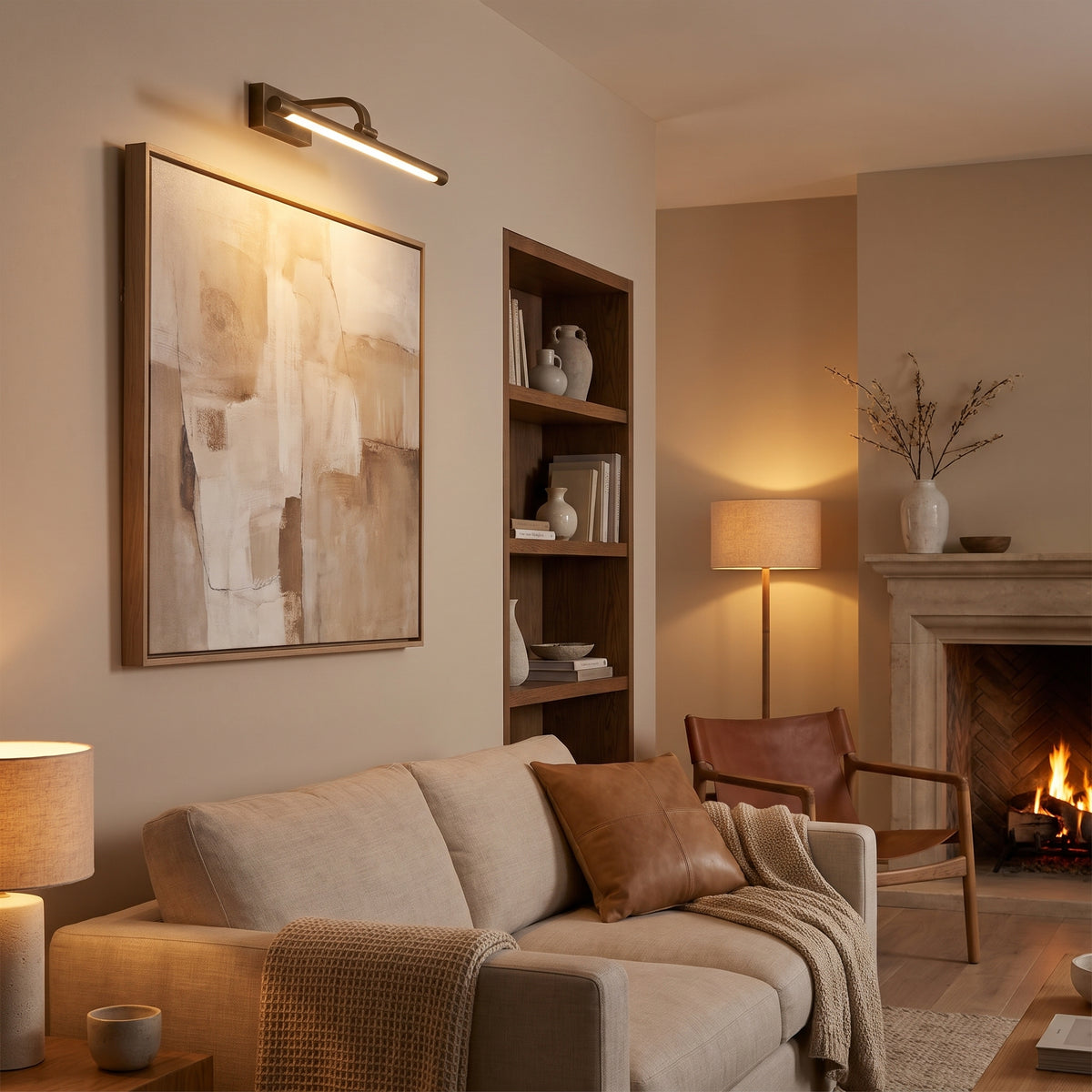 Tracé brass tube LED wall sconce lifestyle