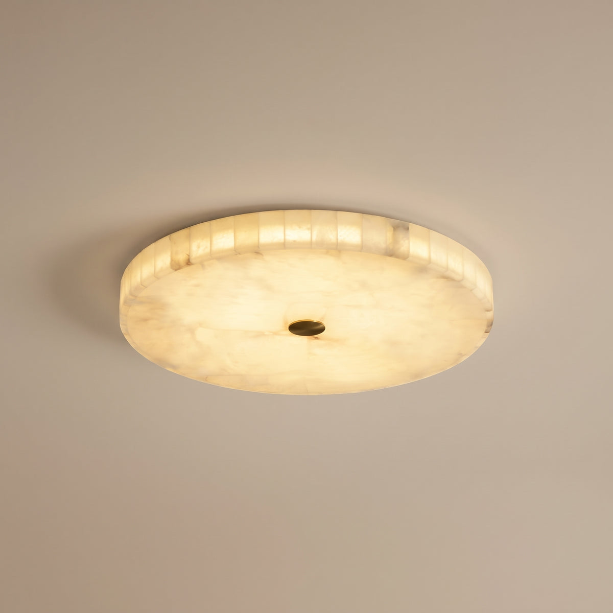 Mosaica mosaic alabaster flush mount ceiling light