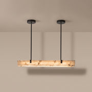 Travée linear alabaster island chandelier