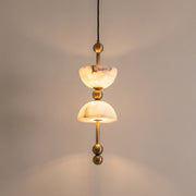 Perle stacked alabaster pendant studio