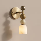 Totem | Stacked Alabaster & Marble Wall Sconce
