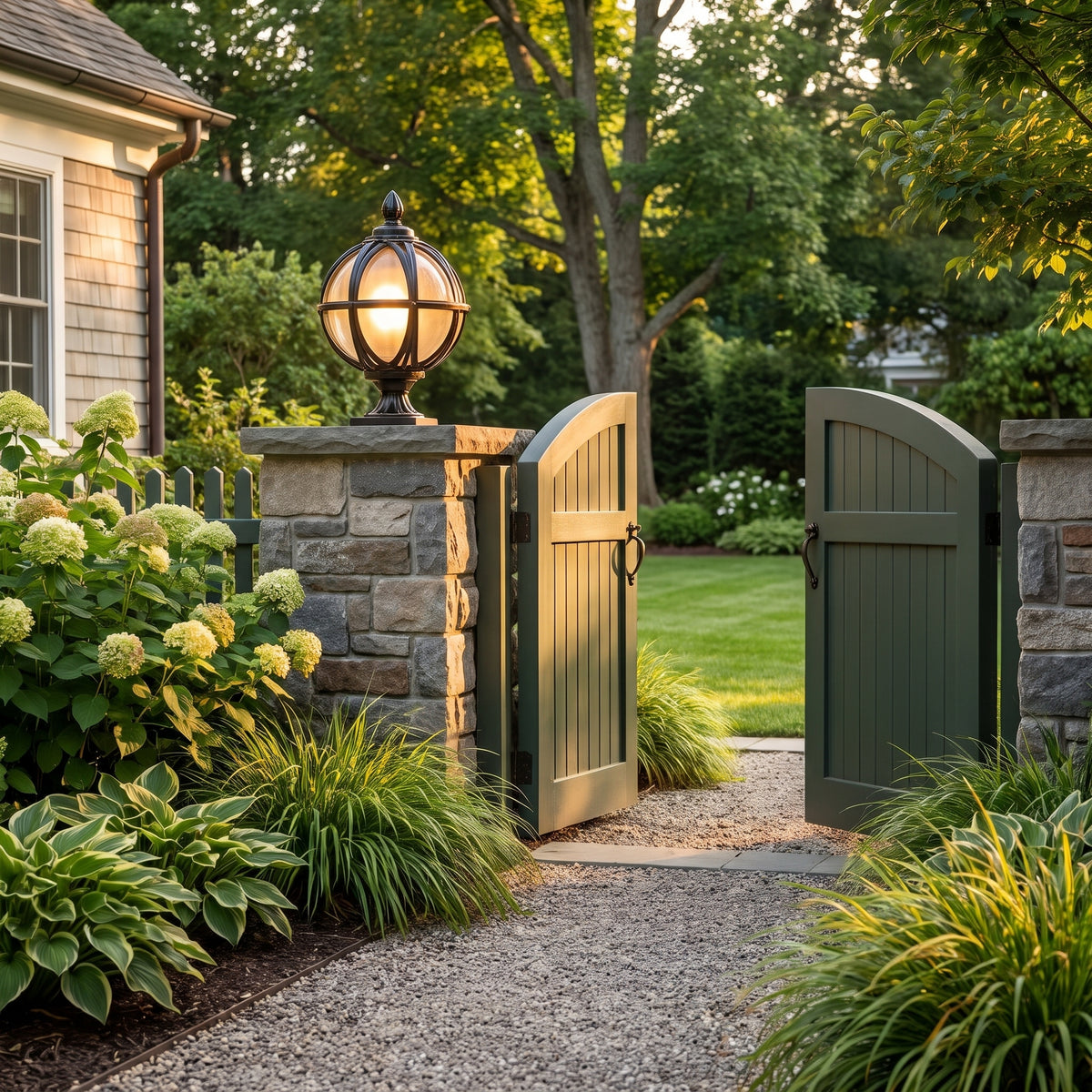 Borne globe outdoor post light lifestyle 2