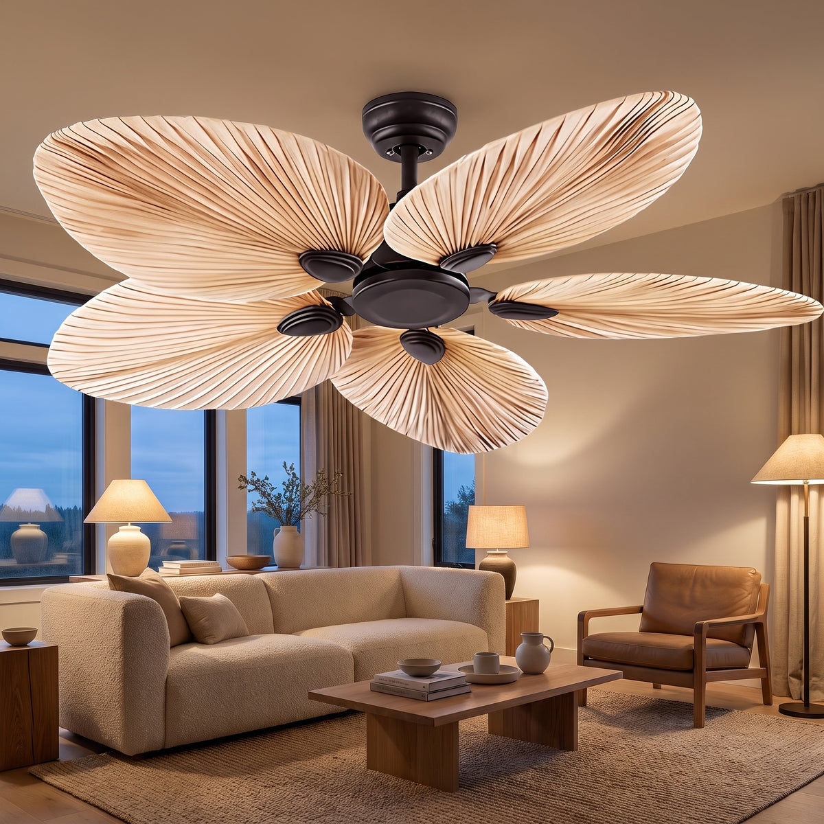 Palmier palm leaf ceiling fan