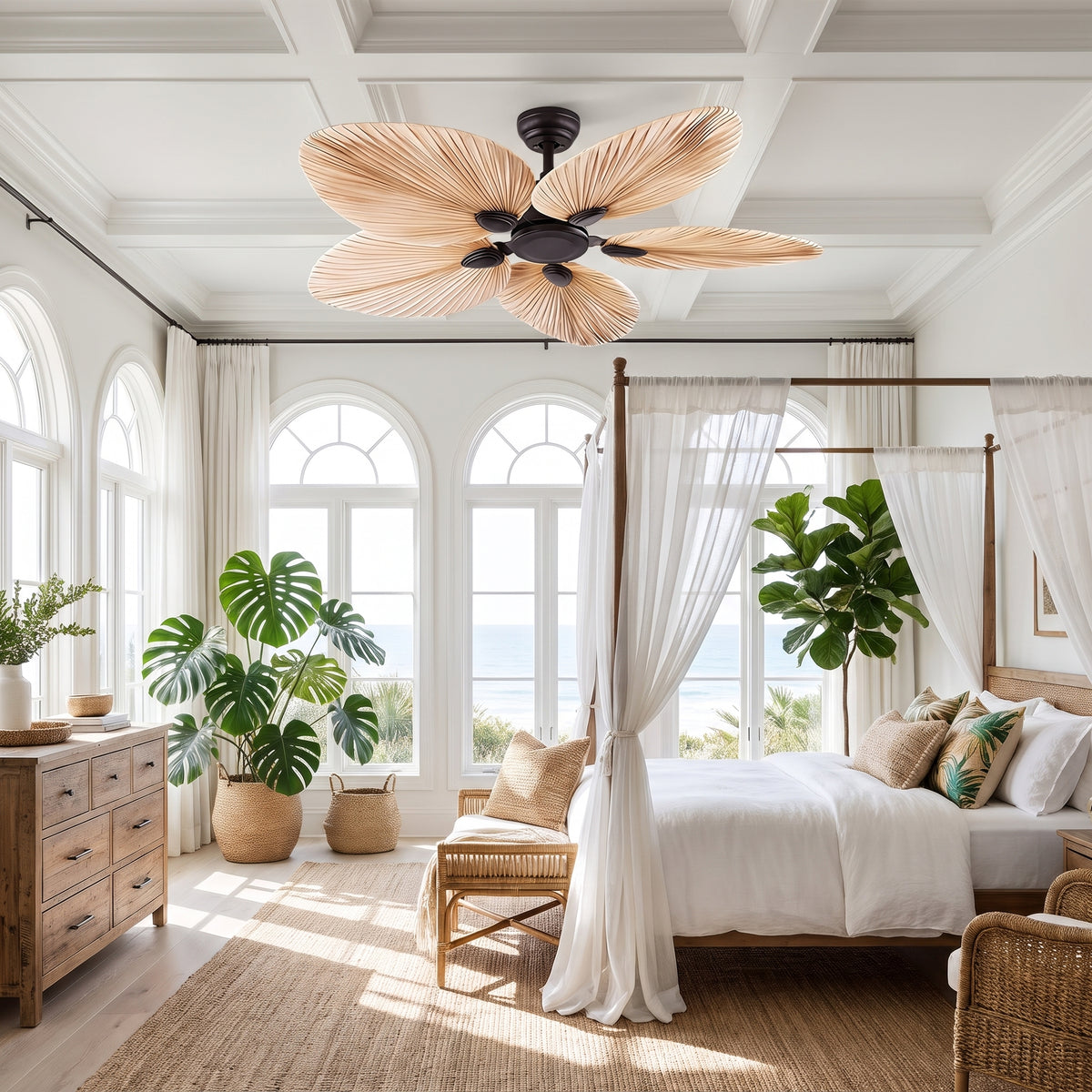 Palmier palm leaf ceiling fan