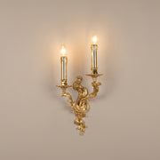 Palais baroque brass candle wall sconce