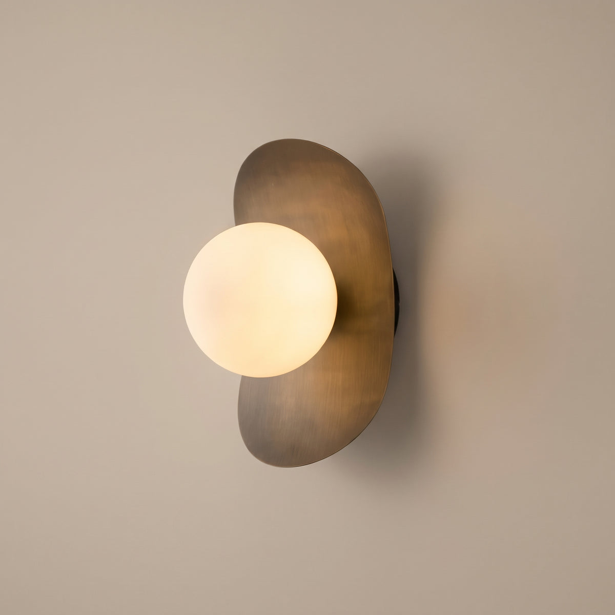 Galet opal globe pebble wall sconce studio