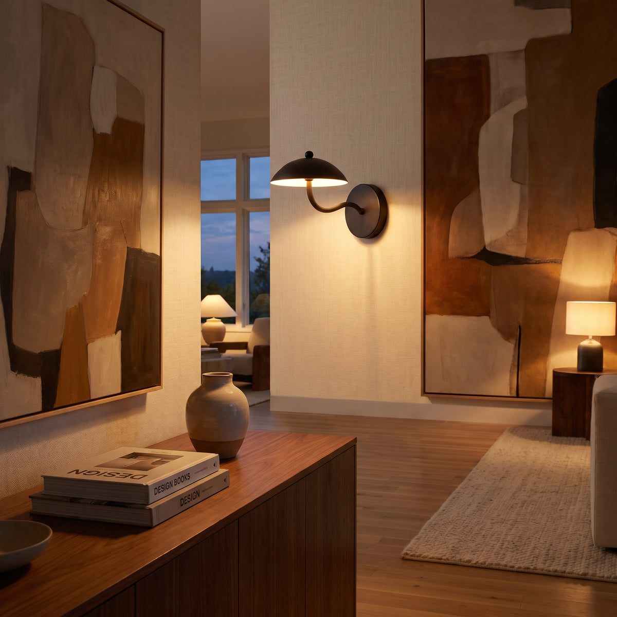 Onde half-dome LED wall sconce
