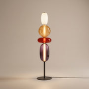 Confetti stacked glass pebble floor lamp