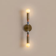 Marbella brass and marble up-down wall sconce