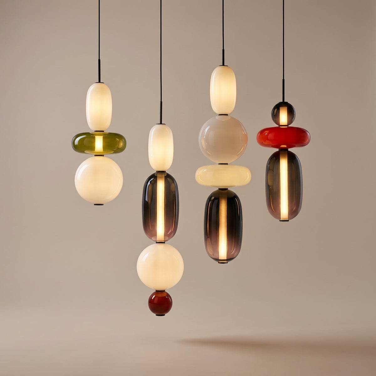 Sucre candied glass pendant light