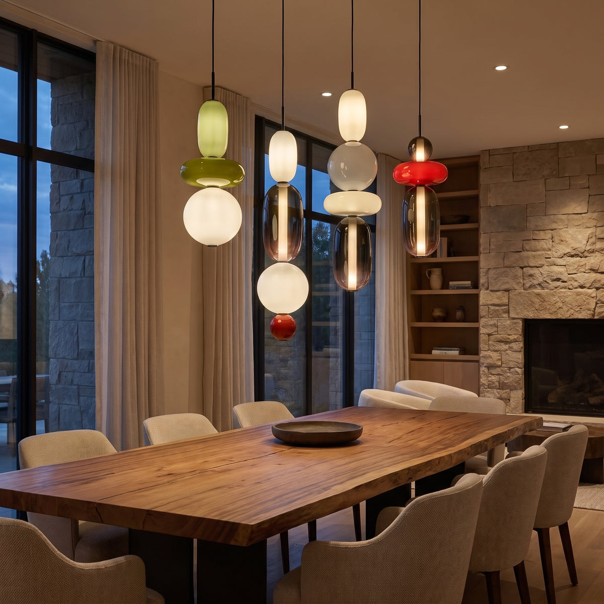 Sucre candied glass pendant light