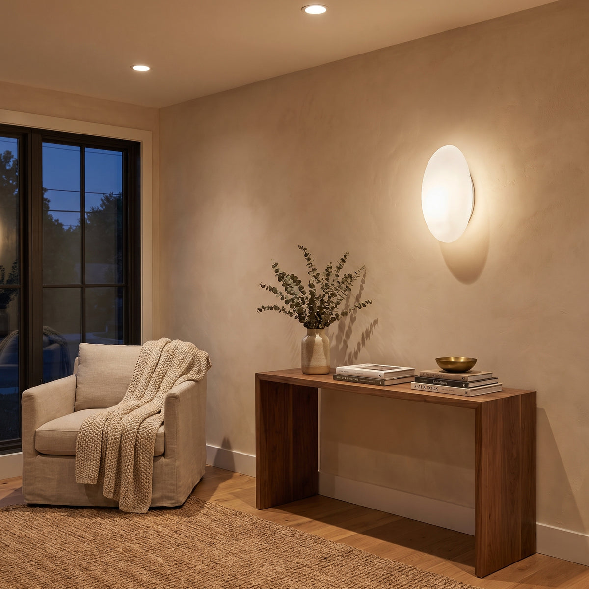 Soufflé blown glass pebble wall lamp