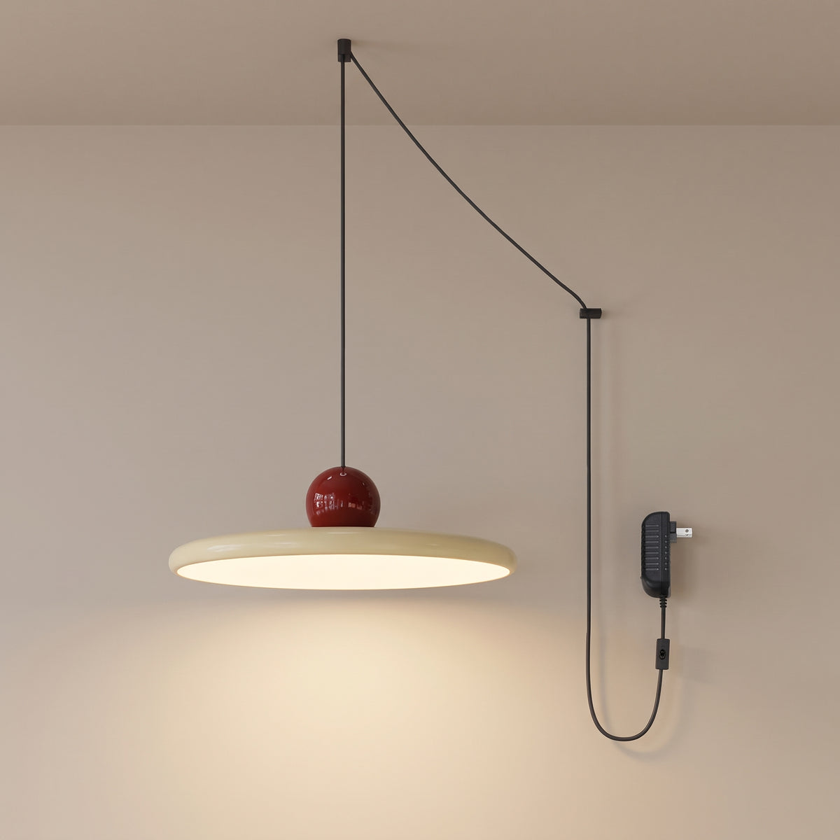 Guirlande plug-in swag disc pendant studio