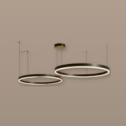Orbites multi-ring LED pendant light studio