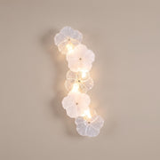 Fleuron floral glass wall sconce