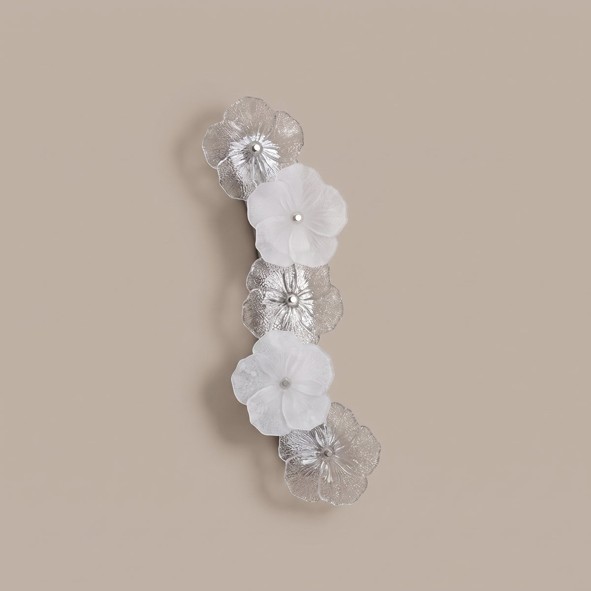 Fleuron floral glass wall sconce