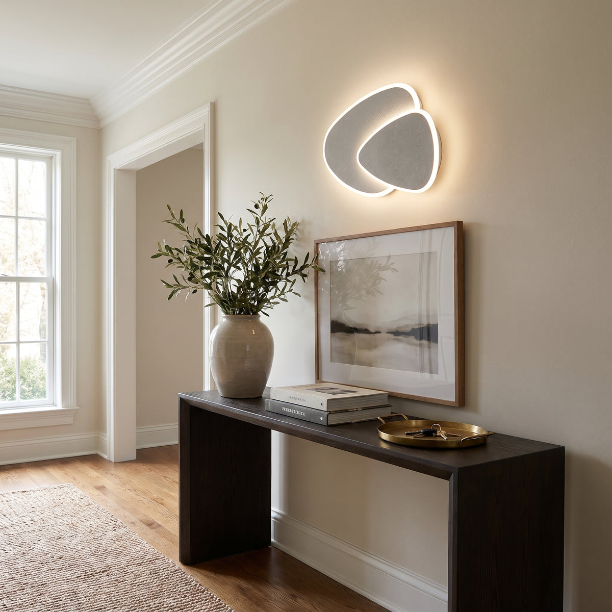 Delta triangle LED flush mount ceiling light - interior styling