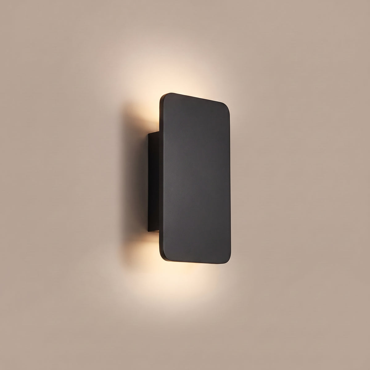 Quadra rectangular LED wall sconce - Black