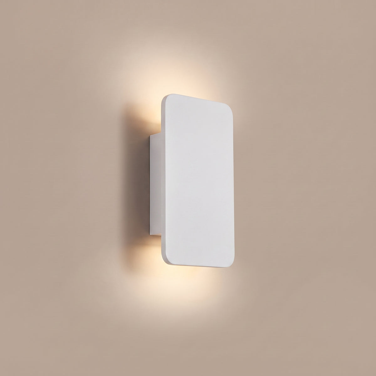 Quadra rectangular LED wall sconce - White
