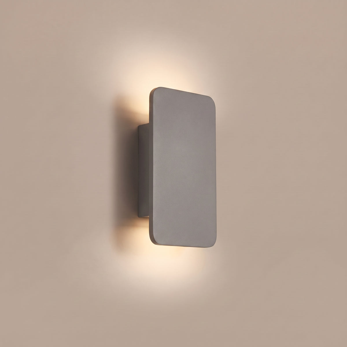 Quadra rectangular LED wall sconce - Grey