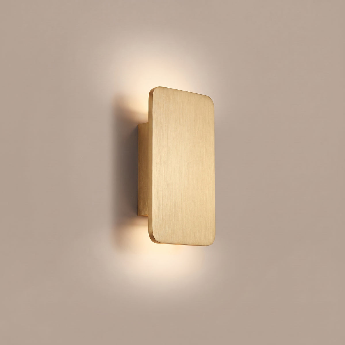 Quadra rectangular LED wall sconce - Gold