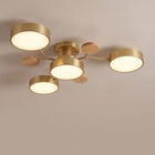 Rondo | Round Iron LED Semi-Flush Chandelier
