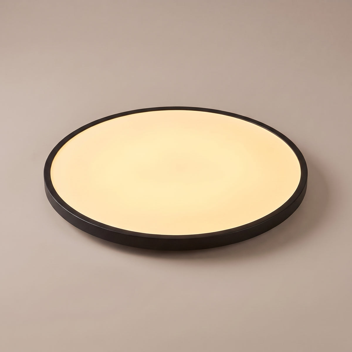 Disca minimalist round LED flush mount ceiling light - Black