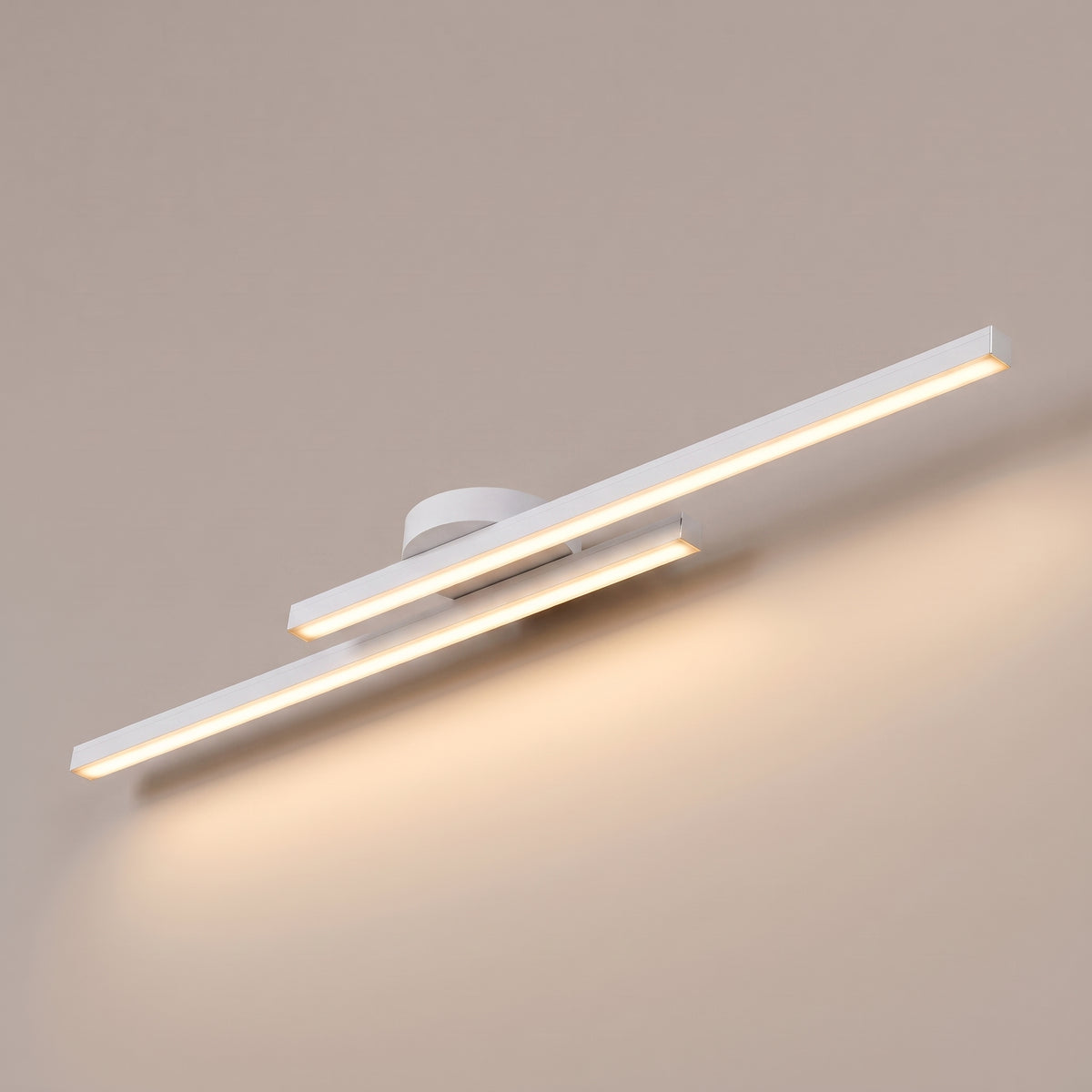 Strata slim aluminum linear LED ceiling light - White