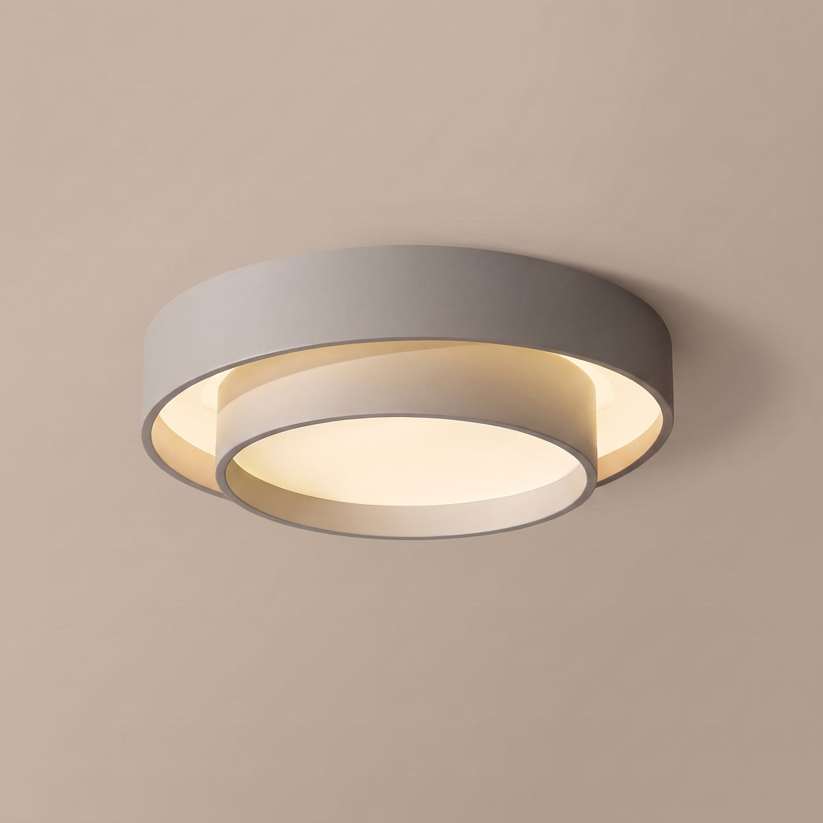 Cylo double-layer LED flush mount Grey